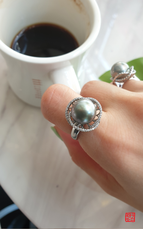 1440429 - [74] pre production sample _ 흑진주반지 _ 남양진주반지