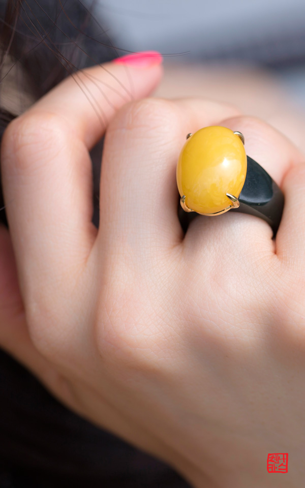 1450470 - [276] pre production sample _ 호박 반지 _ 밀화 반지 _ 호박가락지_가락지_한복반지