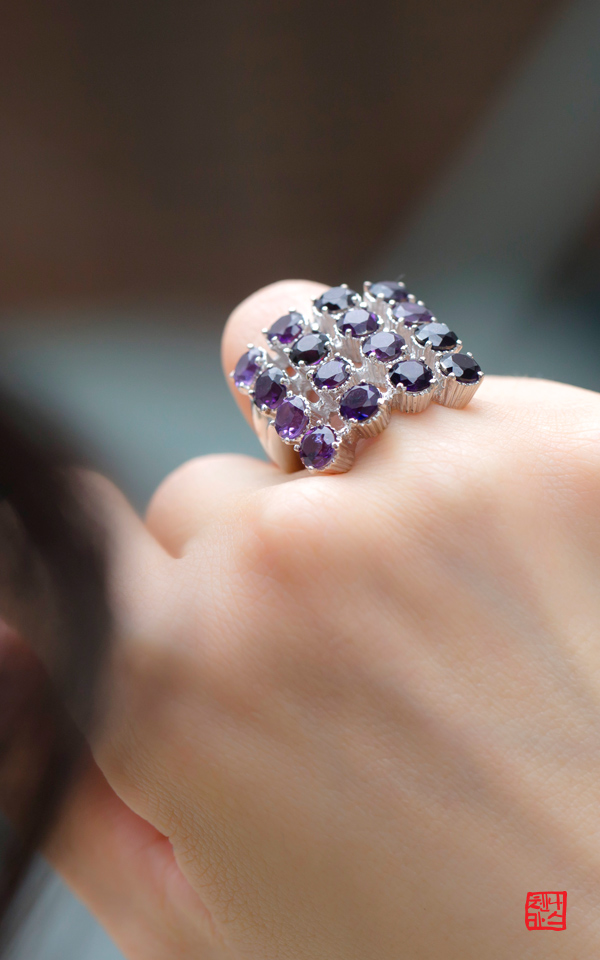 1450493 - [288] pre production sample _ 자수정 반지