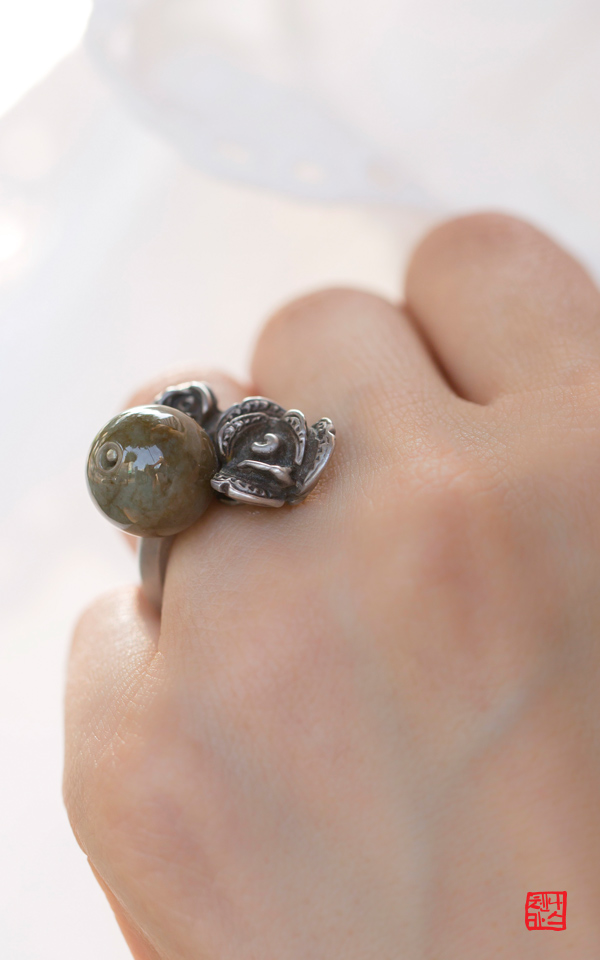 1454251 - [381] pre production sample _비취반지_옥반지_은반지_한복반지