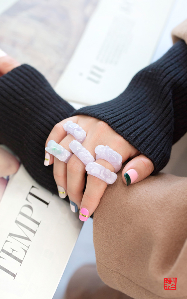 1212975 - [나스첸카 NASCHENKA] 라벤더 비취 가락지가 좋아 2 쥐 _ jade 라벤더 비취 가락지