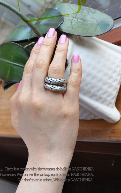 2574 - [나스첸카 NASCHENKA] 당초무늬 _ 우리가락 서정시_ 은쌍가락지 가락지 쌍가락지 은반지 은가락지