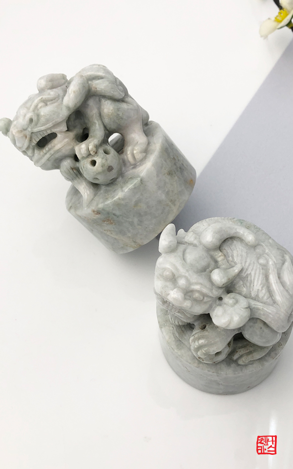 1493433 - [나스첸카 NASCHENKA] 비취가 아름답다  _ 소품편 : 인장 Jadeite  Jade PiXiu 신화 행운의 보호 중국 생물 신성 부적
