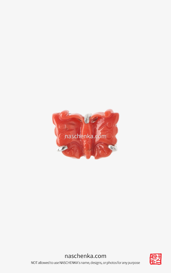 868275 - [나스첸카 NASCHENKA] 나비 작은 별사탕 _ 산호 팬던트