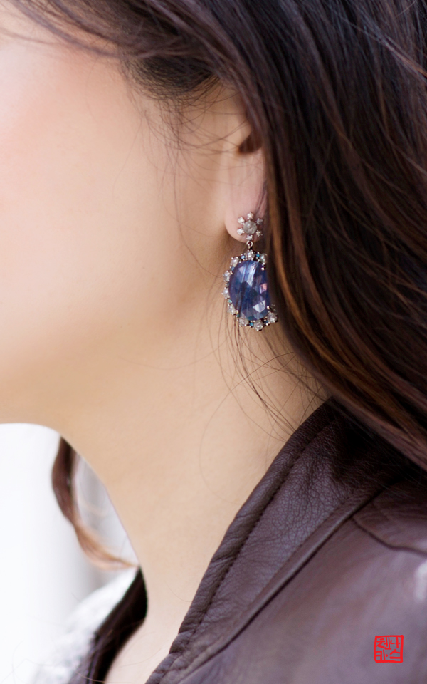 1017414 - [나스첸카 NASCHENKA] 나스 소더비 컬렉션 _ 14K 사파이어 귀걸이 다이아몬드 귀걸이