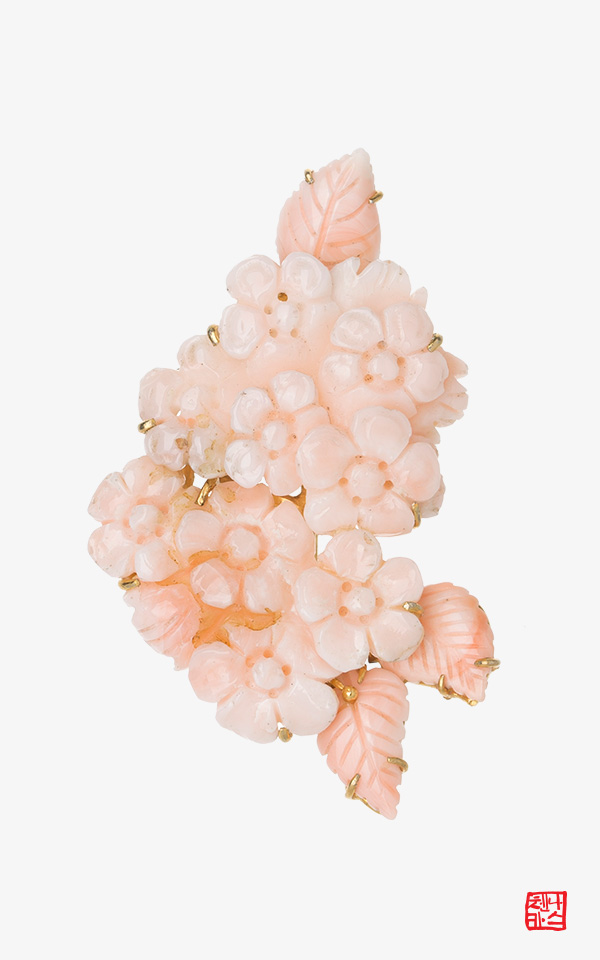 1456577 - [나스첸카 NASCHENKA] 꽃을 담아 그리다 2 _ 산호 브로치 비녀 뒤꽂이 한복장신구 한복비녀