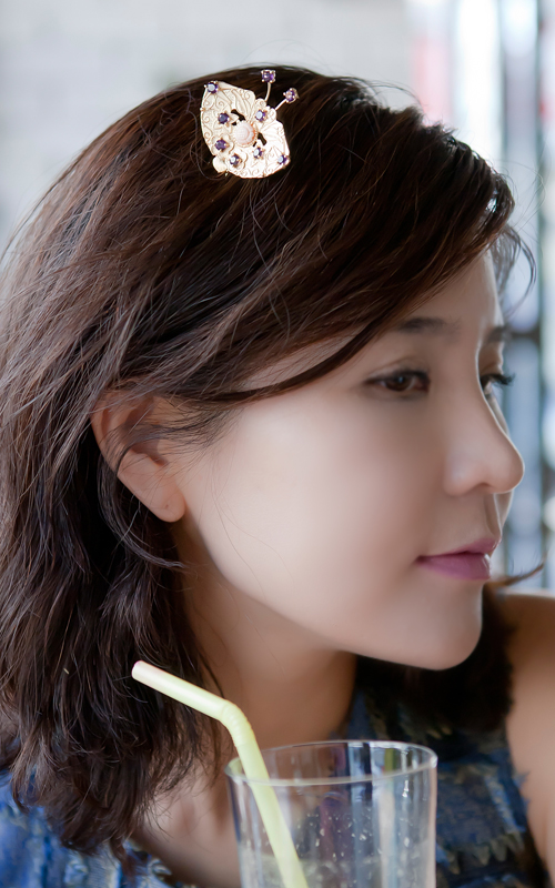 9173 - [나스첸카 NASCHENKA] 당신은 내가 무척 아끼는 사람이에요 [실버 수공예 자수정 뒤꽂이] _ 한복 머리장식 _ 결혼준비 _ 신랑어머니한복