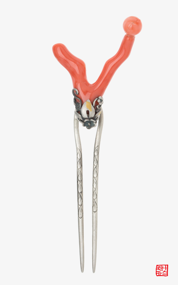 1483940 - [나스첸카 NASCHENKA] 가슴은 뜨겁게 _ 산호 뒤꽂이 _ 신랑어머니한복 쪽진머리비녀