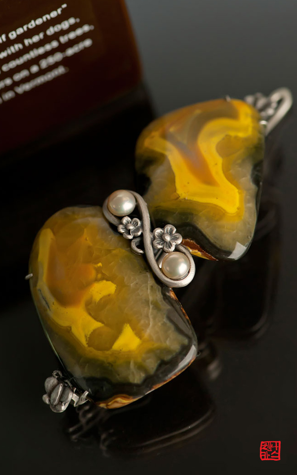 1499729 - [나스첸카 NASCHENKA] 브라우니 머스타드 [실버 수공예 머스타드 제스퍼 헤어핀]