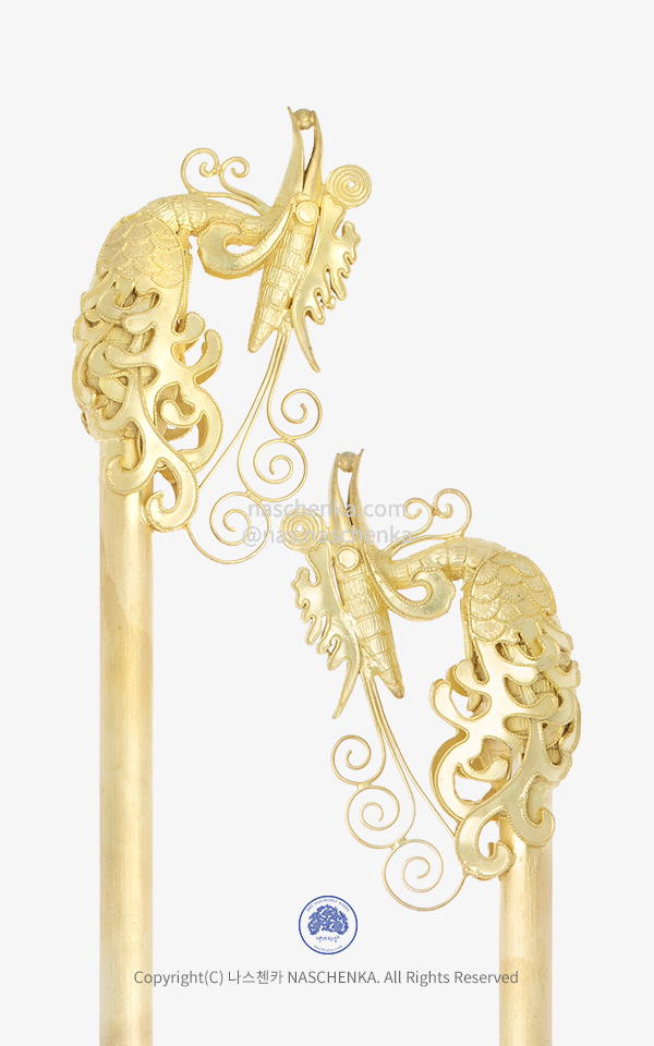 1552186 - NASCHENKA 나스첸카 NASCHENKA 봉황 비녀 Korean Handmade Phoenix Hairpin, Finest Traditional Accessory by Top Artisan