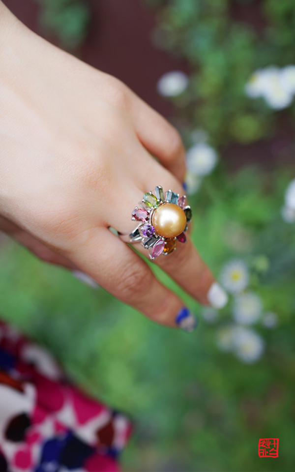 870148 - [나스첸카 NASCHENKA] 진주 여배우 _ 남양 진주 반지 보석 반지