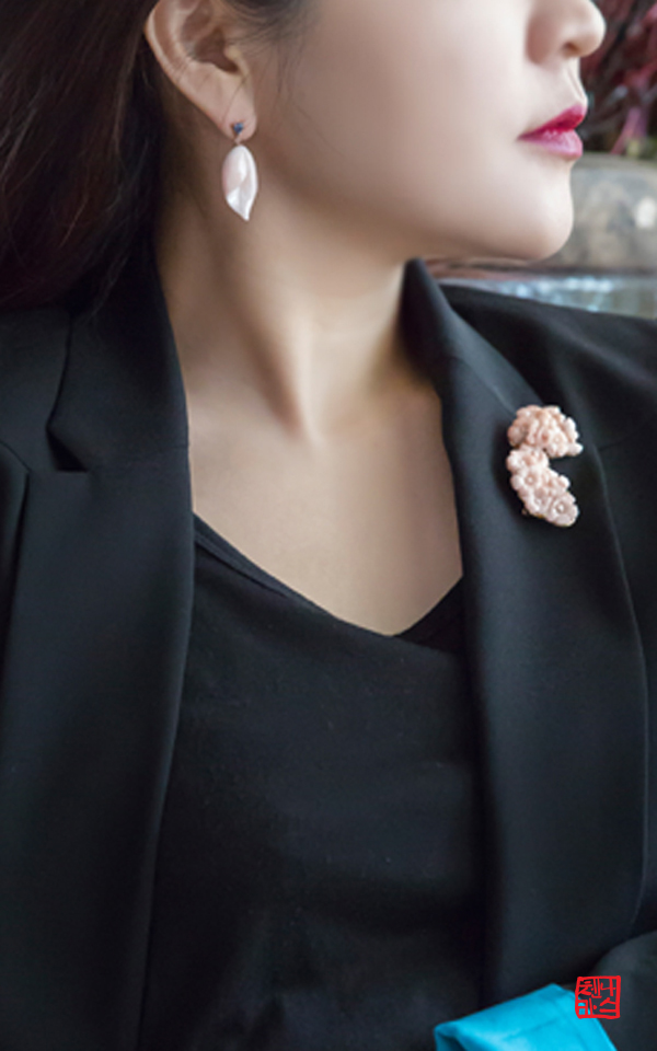 1058819 - [나스첸카 NASCHENKA] 너야말로 _ coral 14K 산호 귀걸이