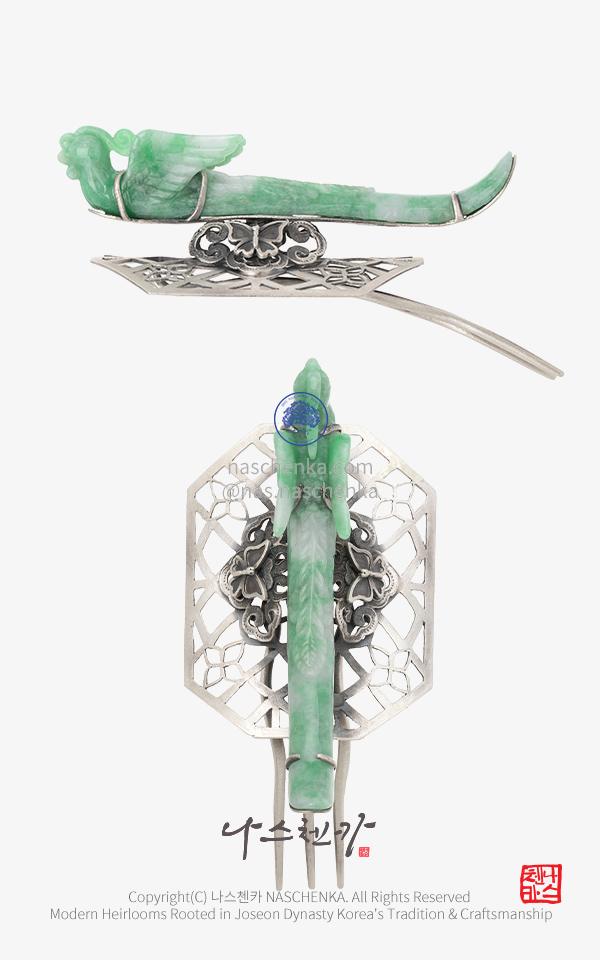 10953946 - [나스첸카 NASCHENKA] 청옥봉황 _ 가체 없이 완성되는 현대적 전통미 NASCHENKA Phoenix Tiara