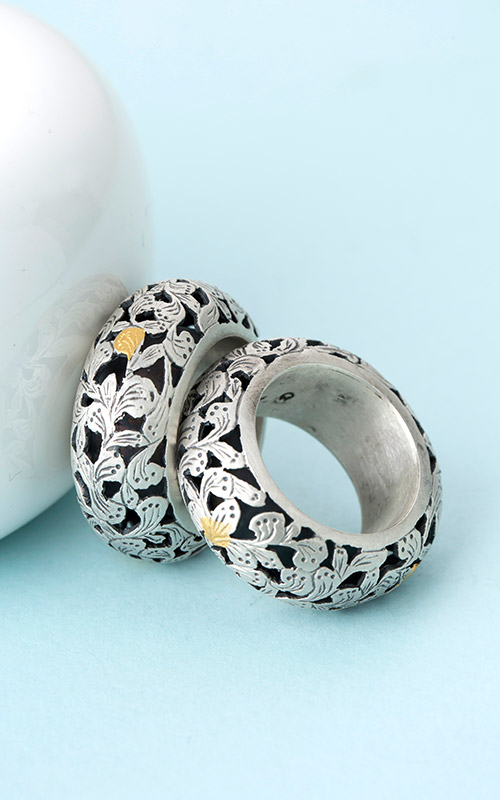 1166620 - [나스첸카 NASCHENKA] 당초문 전통 은 쌍가락지 _ 나스첸카 NASCHENKA 히트 쌍가락지 은 