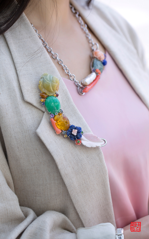 1491263 - [나스첸카 NASCHENKA] 소문난 잔치에 화려함 있다 _ 비취 목걸이 원석 목걸이