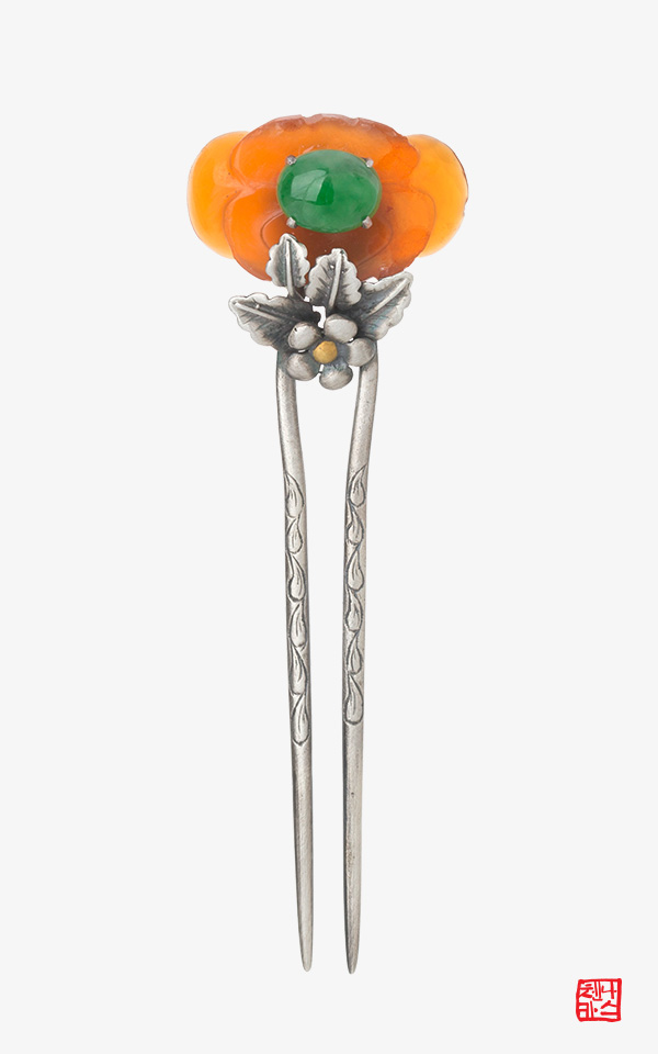 1406323 - [나스첸카 NASCHENKA] 곱다 분이야 _ 자마노 뒤꽂이 비취 뒤꽂이 _ 신랑어머니한복 쪽진머리비녀