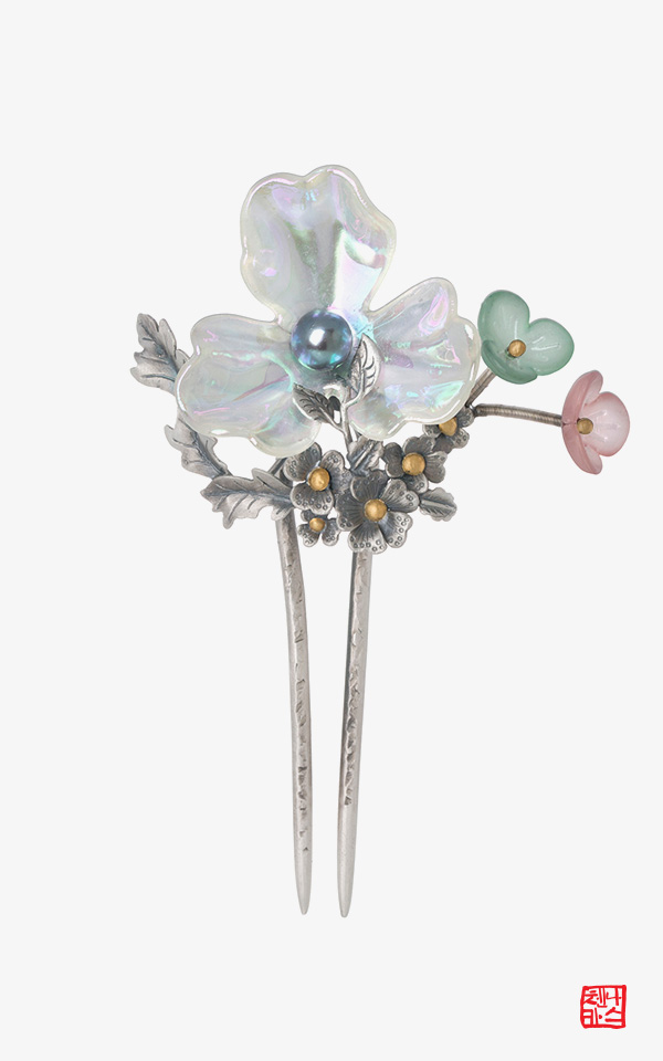 1500607 - [나스첸카 NASCHENKA] 여리여리 꽃한송이 _ 은 뒤꽂이