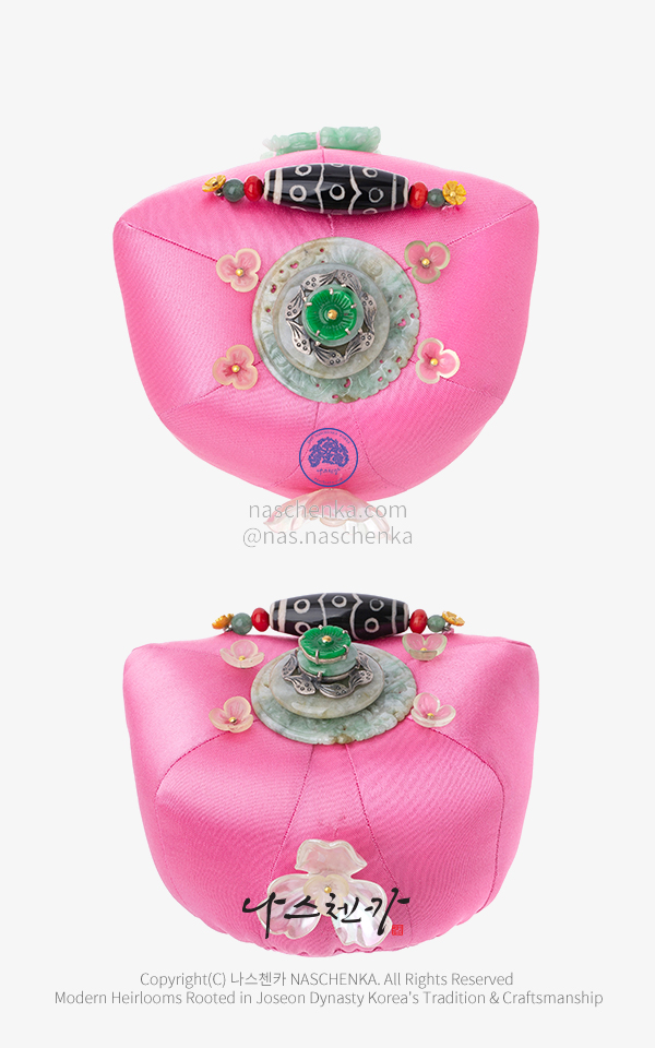 10947409 - [나스첸카 NASCHENKA] 청순 핫핑크 핫핑크 가로형 무봉 족두리