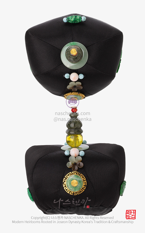 10956873 - [나스첸카 NASCHENKA] 대한제국의 오얏꽃을 깨우다 — 비취 격자문 전통 족두리