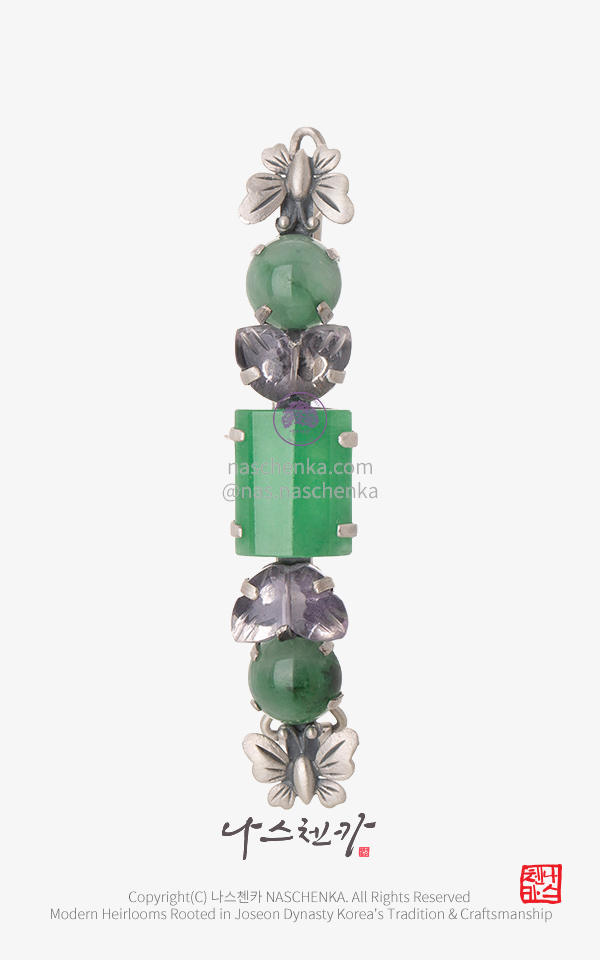 10957131 - [나스첸카 NASCHENKA] 아름다움을 아는 사람의 전통 머리핀 _ 비취 머리핀 헤어핀 
