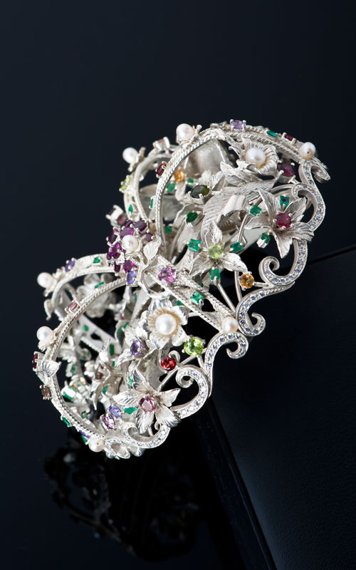 929401 - [나스첸카 NASCHENKA] B. 전통 족두리를 현대적으로 재해석한 티아라 [실버 수공예 티아라 왕관]