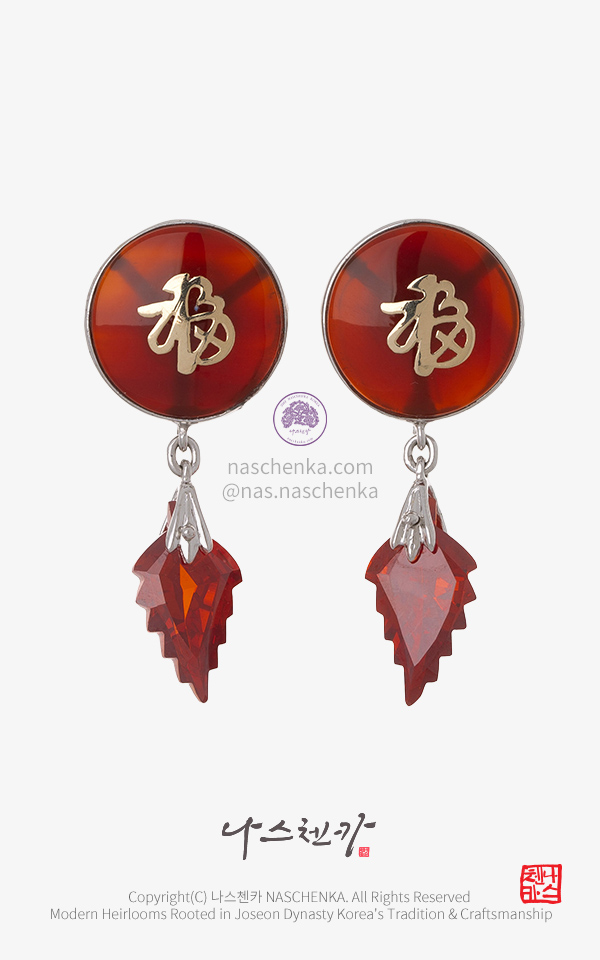 10957039 - [나스첸카 NASCHENKA] 이런 유색원석 귀걸이도 또 없습니다 _ 자마노 귀걸이 