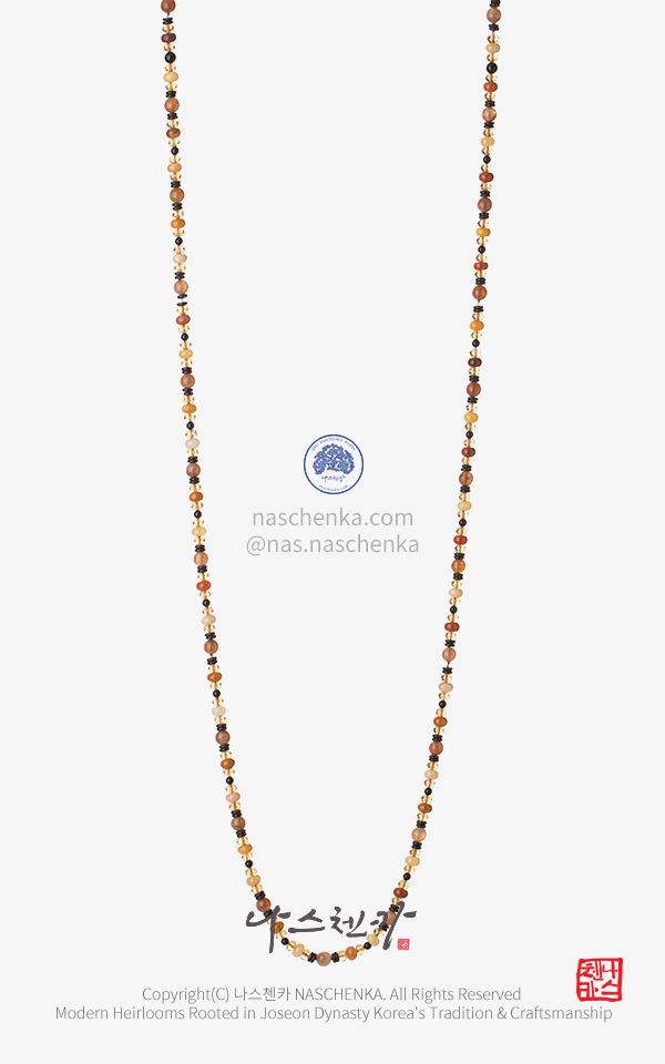 10953886 - [나스첸카 NASCHENKA] Saja K-Gat Strap Necklace | 사자 K-갓끈 Necklace 목걸이