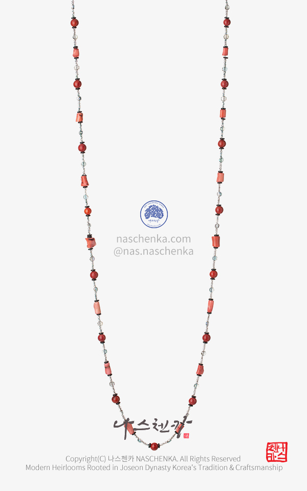 10953887 - [나스첸카 NASCHENKA] Saja K-Gat Strap Necklace | 사자 K-갓끈 Necklace 목걸이