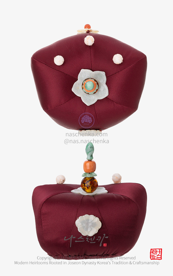 10957338 - [나스첸카 NASCHENKA] 복수만래  자주 전통 족두리 