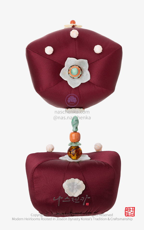 10957338 - [나스첸카 NASCHENKA] 복수만래  자주 전통 족두리 