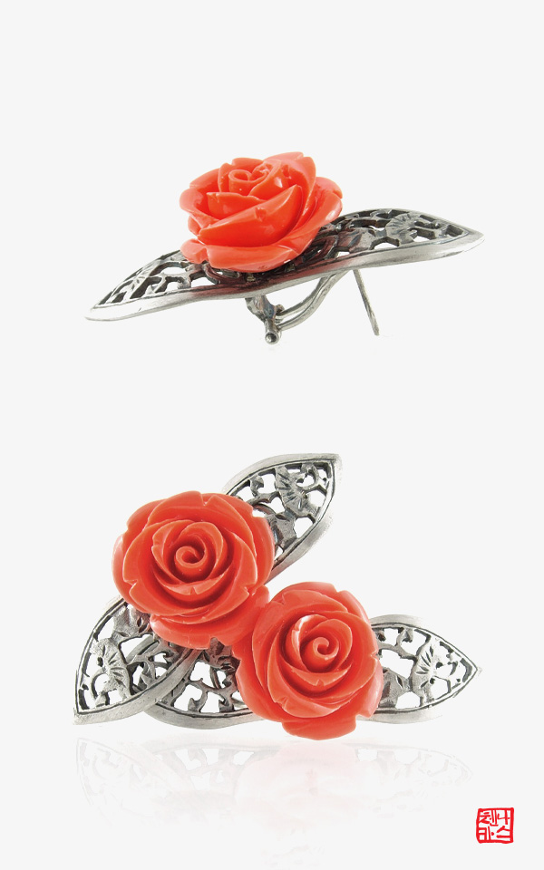 5254 - [나스첸카 NASCHENKA] 붉은 로맨스 데이 [실버 수공예 귀걸이]