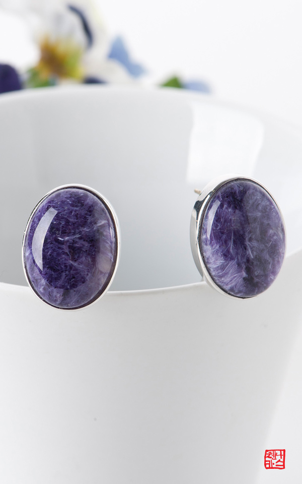 1475772 - [나스첸카 NASCHENKA] 노 스트레스 [실버 수공예 채로아이트 귀걸이]