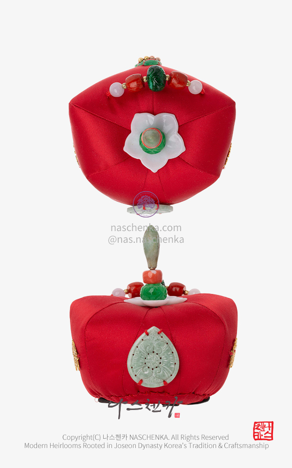 10957482 - [나스첸카 NASCHENKA] 홍연(紅宴) 족두리 (Red Banquet Jokduri / Hongyeon Jokduri)