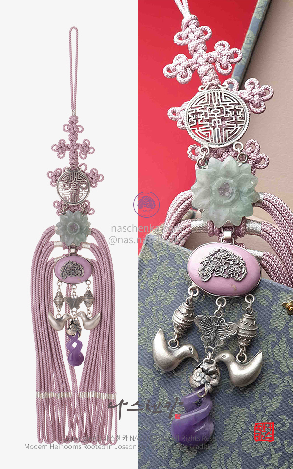 10956853 - [나스첸카 NASCHENKA] 한복의 혼문 지킴이 2 _ 낙지발 핑크퍼플 노리개