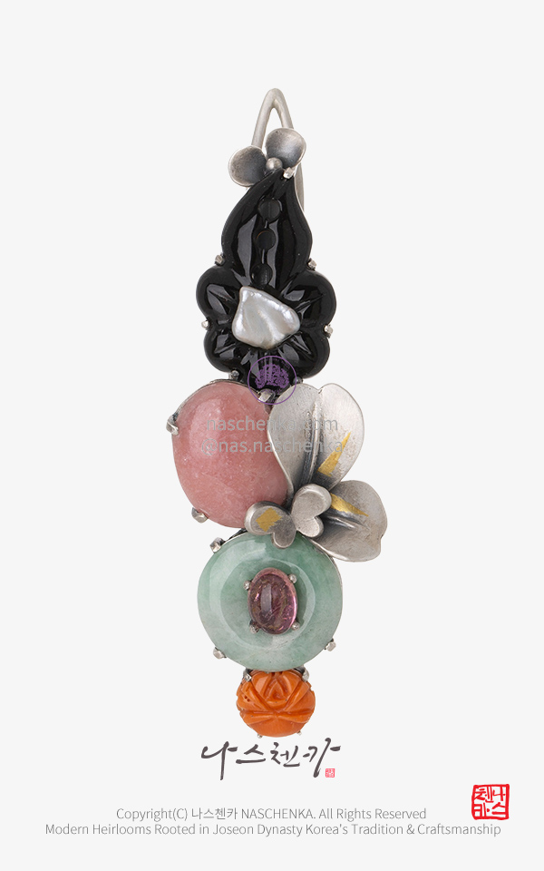 10957542 - 전통 머리핀 [나스첸카 NASCHENKA] 항상 꿈꿔왔던 원석 비취 헤어핀 
