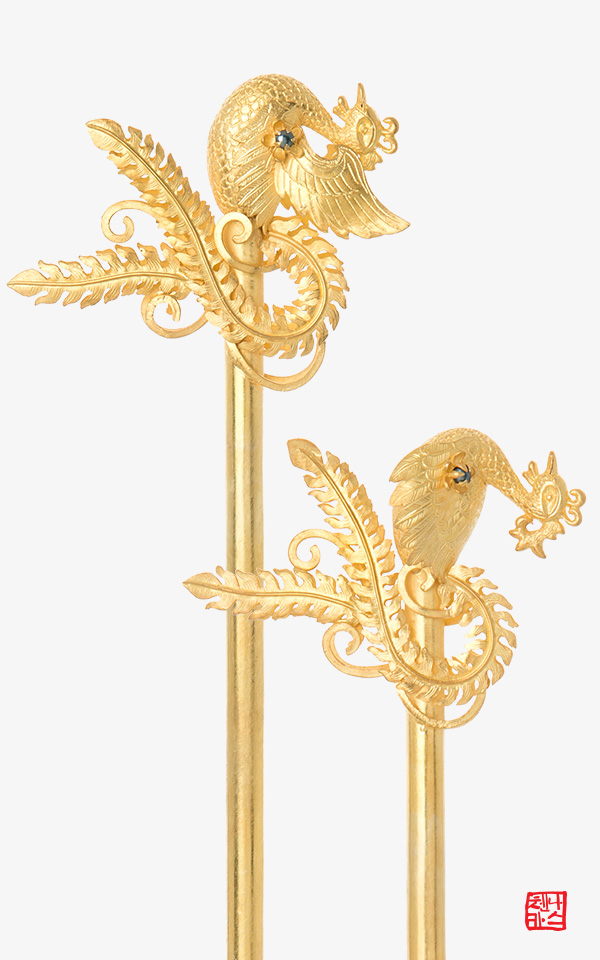 1499895 - [나스첸카 NASCHENKA] 중전비녀_  tvN 철인왕후 협찬 비녀 _ 봉황의 날개짓 _ 봉황 비녀 _ 궁중비녀 _ 한복악세사리 _ 전통비녀 _ 결혼비녀 _ 공연비녀 _ 헤어악세사리 _ 머리장신구 _ 한복비녀 _ 전통비녀