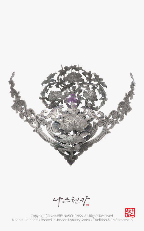 8262 - [나스첸카 NASCHENKA] 대작 궁티아라 왕관 [실버 수공예 티아라 뒤꽂이]