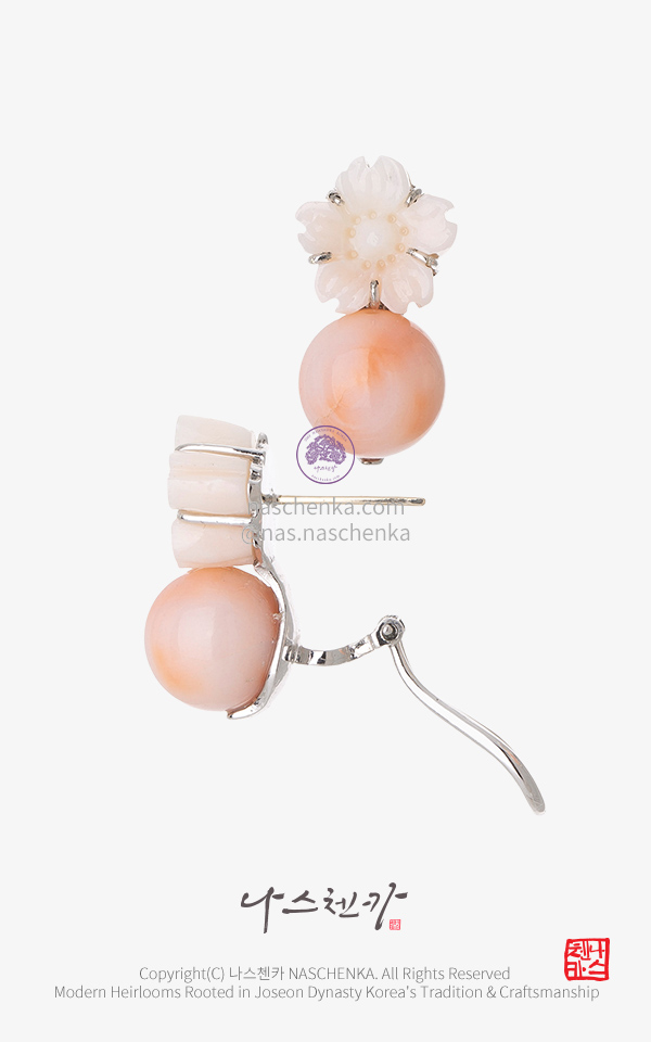 10958436 - 앞으로 더 예뻐지실겁니다 나스첸카 NASCHENKA 산호 귀걸이