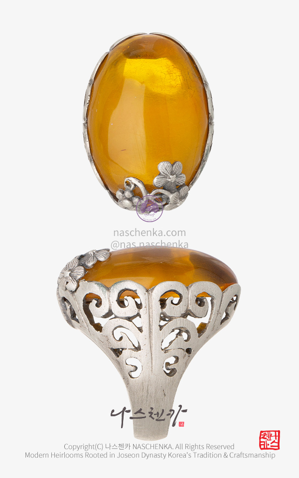 10957327 - 나만 믿어 나스첸카 NASCHENKA 왕 반지 호박 금파 반지