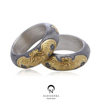 561 - [나스첸카 NASCHENKA] 우리전통 가락지 3 [전통 금부기법 박쥐 쌍가락지]