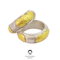 953 - [나스첸카 NASCHENKA] 금부박쥐 전통 쌍가락지 2 [실버 수공예 쌍가락지]