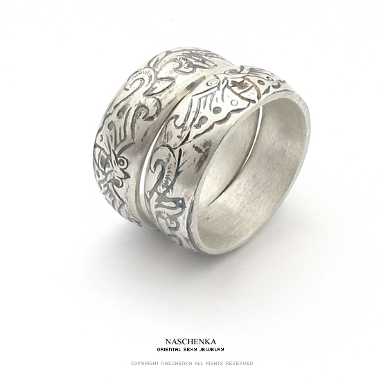 2994 - [나스첸카 NASCHENKA] 실버 박쥐 쌍가락지