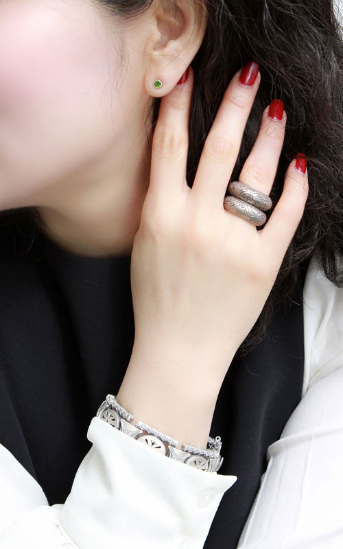 5351 - [나스첸카 NASCHENKA] 우리전통 가락지 4 [전통 박쥐조각 쌍가락지]