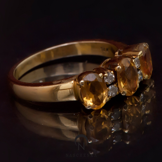 10431 - [나스첸카 NASCHENKA] 골든 토파즈 [14K 토파즈 다이아몬드 반지]