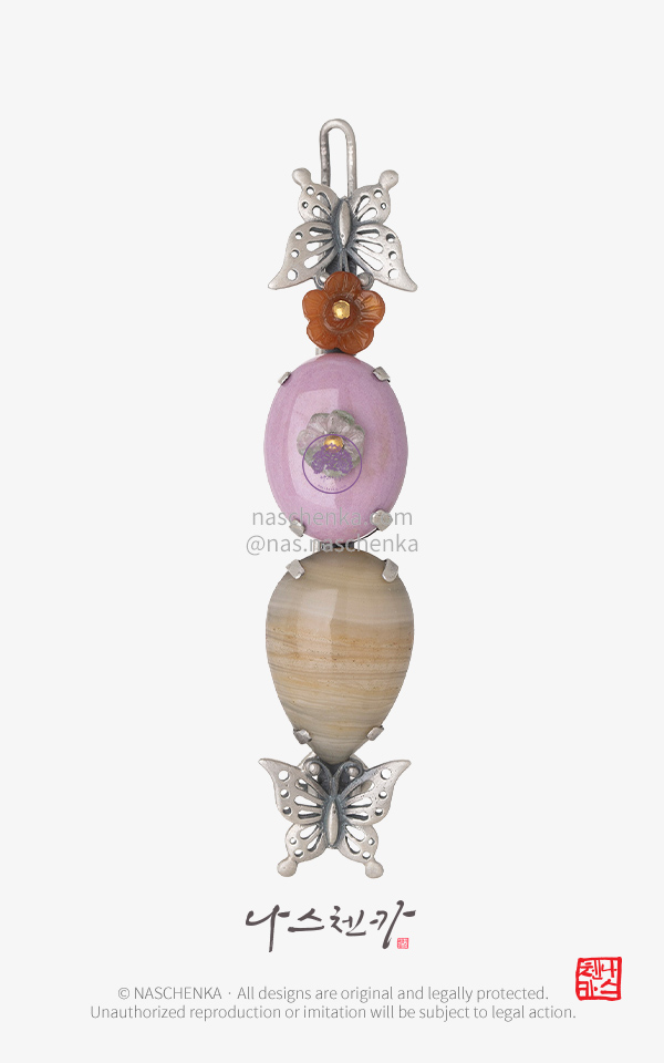 10959267 - 나스첸카 NASCHENKA 메이크 미 조선왕실여인 원석 은 머리핀 12 NASCHENKA Make Me Joseon Royal Lady Hairpin Silver