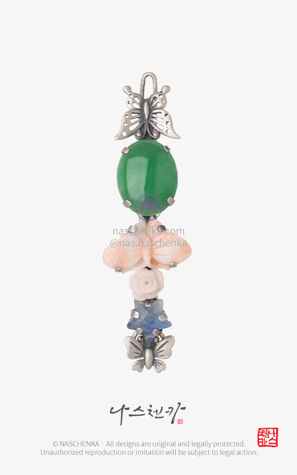 10959270 - 나스첸카 NASCHENKA 메이크 미 조선왕실여인 원석 은 머리핀 19 NASCHENKA Make Me Joseon Royal Lady Hairpin Silver