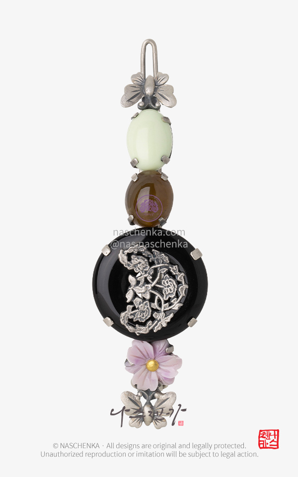 10959505 - 나스첸카 NASCHENKA 어나더 데이 _ 원석 은 머리핀 