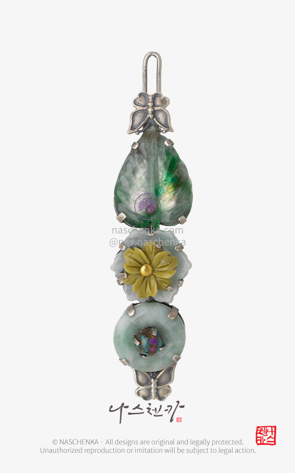 10959507 - 나스첸카 NASCHENKA 어나더 데이 3_ 원석 은 머리핀 