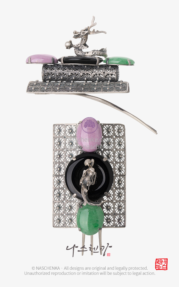 10959508 - 나스첸카 NASCHENKA 대비마마 그루브 은 원석 첩지 1 