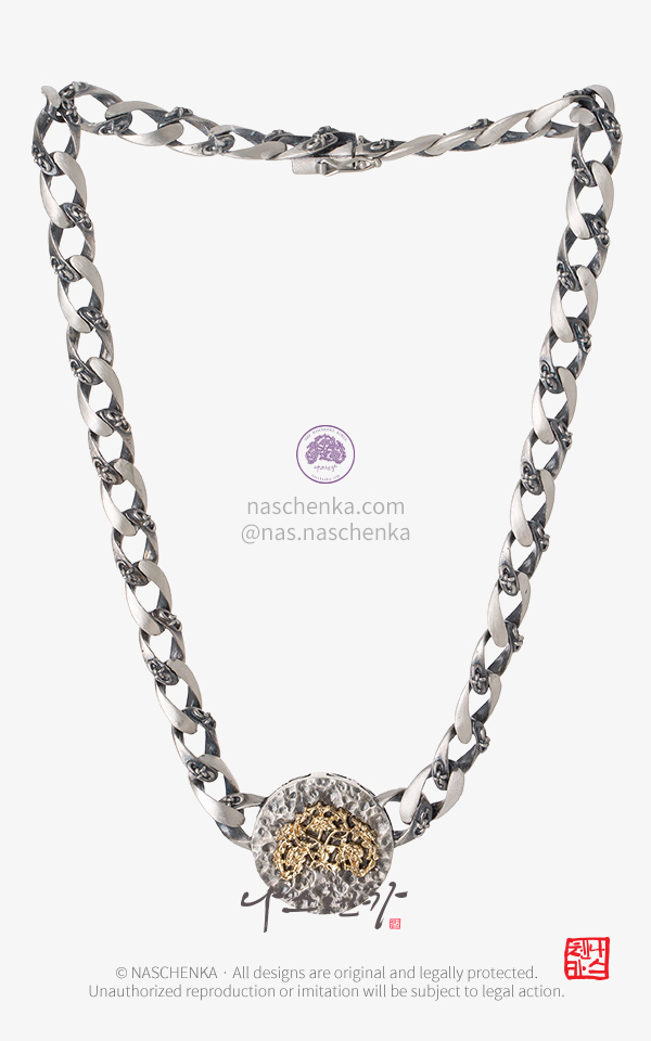 10959523 - [나스첸카 NASCHENKA] 2026 Full Moon. 부귀를 품다 _ 14K Silver 콤비 목걸이